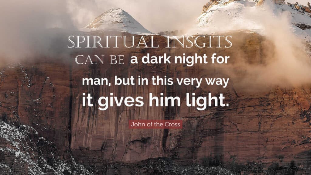 Inspirational text about spiritual insights and light.