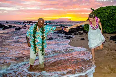 Traditional Hawaiian wedding in Maui