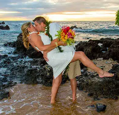 Wedding on a beach in Maui