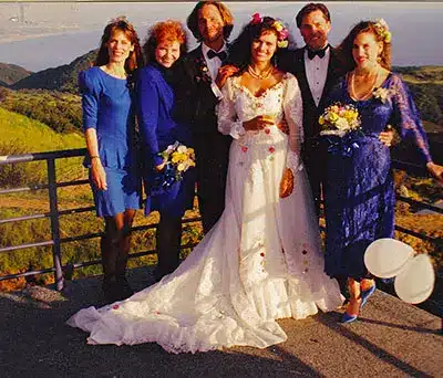 Family photo after a wedding ceremony in Maui