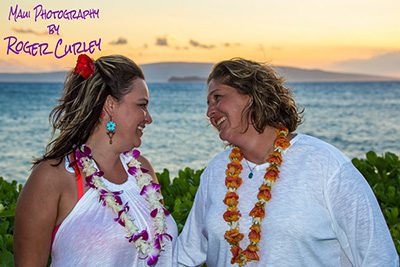 Lesbian Beach weddings in Maui