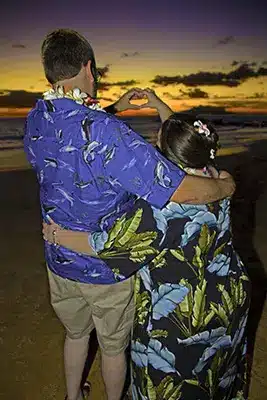 Wedding vow renews on a beach in Maui